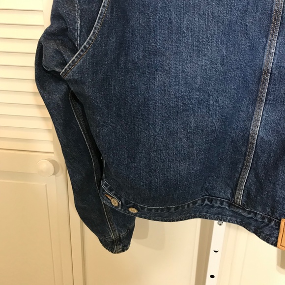 Vintage Polo Ralph Lauren Plaid Fleeced Hoodie Denim Trucker Jacket XL - Picture 7 of 14